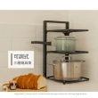 【H&R 安室家】可調式三層鍋具架/鍋蓋收納/廚房收納/水槽收納架BCF73
