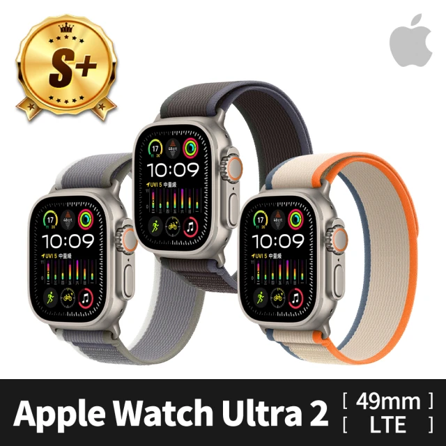 【Apple】S+ 級福利品 Apple Watch Ultra 2 LTE 鈦金屬錶殼越野錶環(原廠保固中)