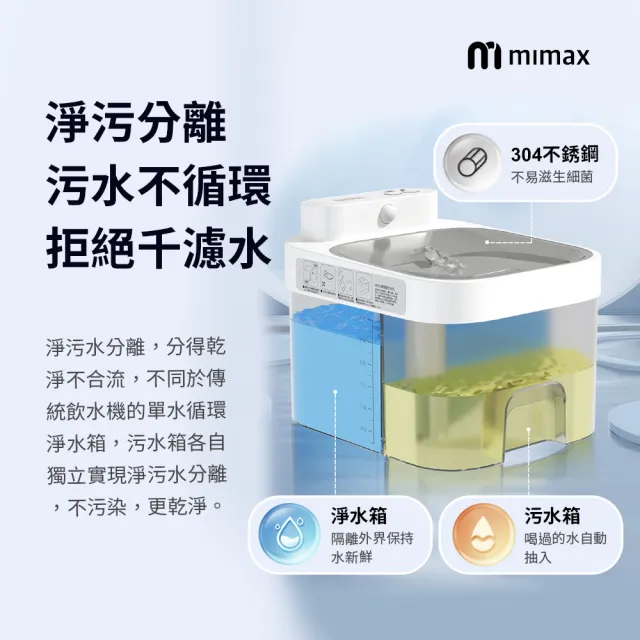 【小米有品】米覓 mimax 智慧寵物飲水機(寵物 貓咪 飲水機 智能 APP操控)