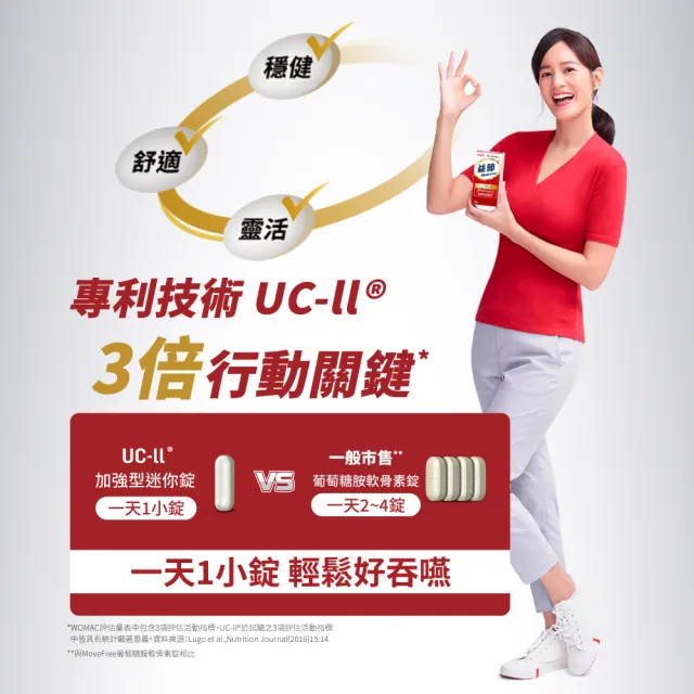 【Move Free 益節】UC-II加強型迷你錠禮盒組(30錠*4瓶) (Janet推薦-uc2/uc2推薦/二型膠原蛋白/關鍵保健)