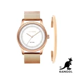 【KANGOL】買一送一。買錶送旅行收納包│英國袋鼠 時尚米蘭腕錶+可調手環/真皮錶帶禮盒組(多款任選)
