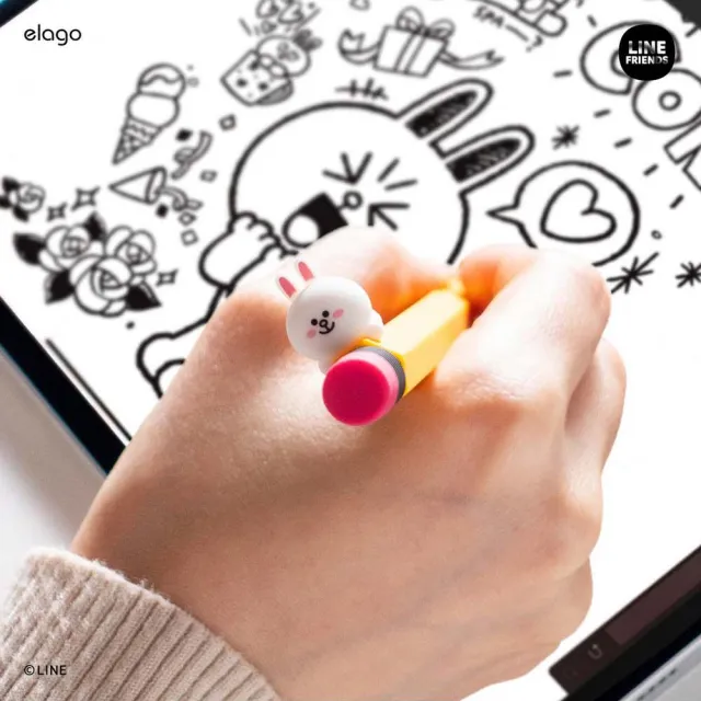 【Elago】Apple Pencil 2代&Pro LINE好友筆套 限定款(矽膠保護套 熊大 兔兔 莎莉)