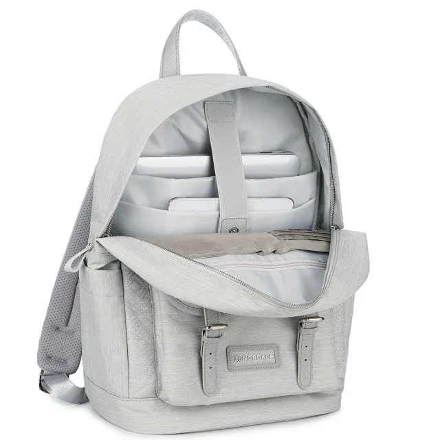 【Nordace】雙11 母親節禮物 Comino灰色優閒時尚經典背包 ND1062-2(登山遠足上班上學)