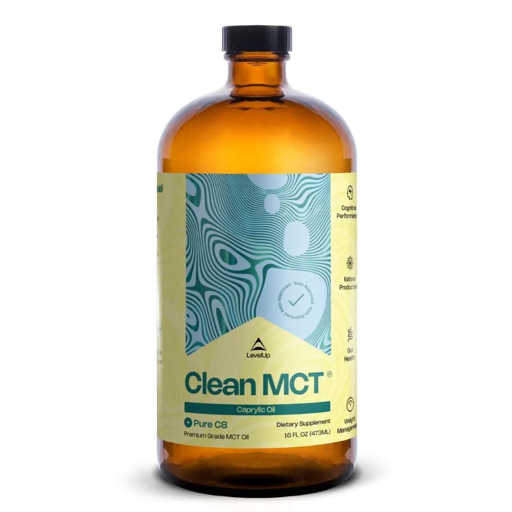 【LEVELUP】100%純淨C8 MCT中鏈油 純椰子油萃取(473ml/瓶)(新舊包裝隨機出貨)