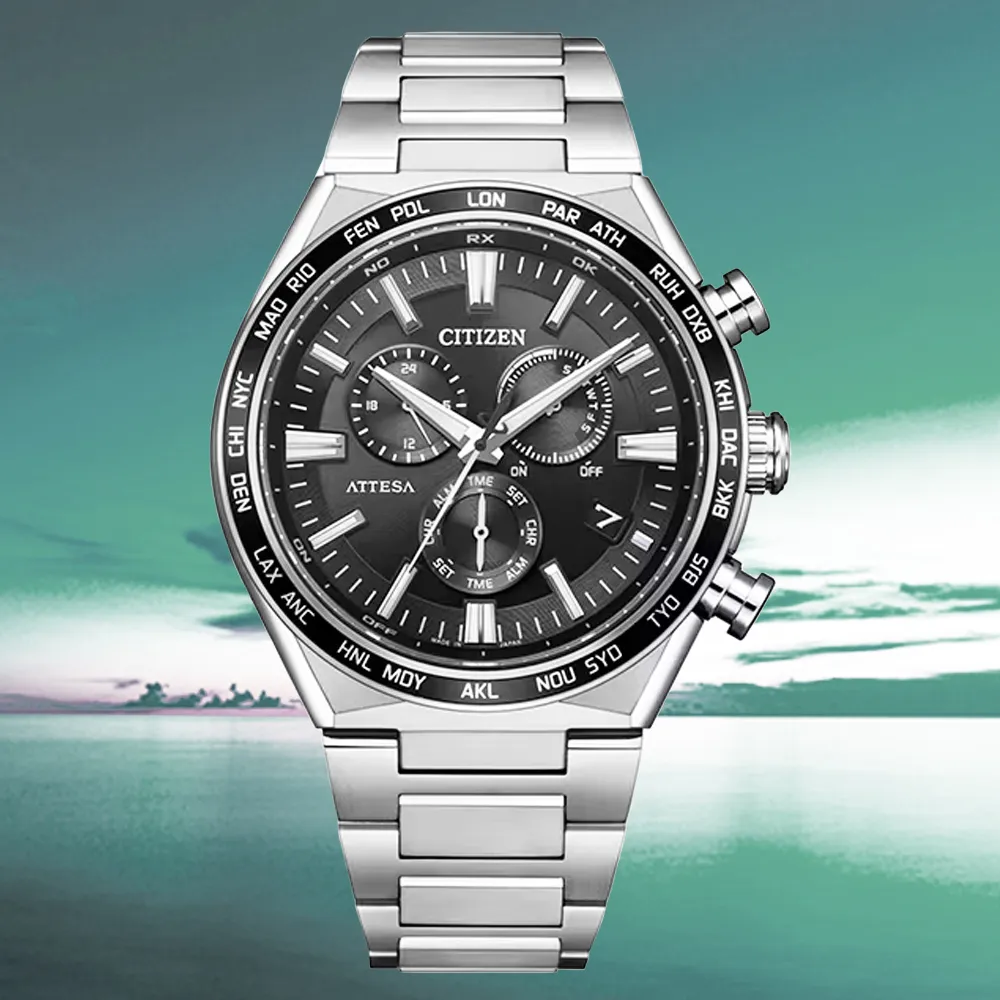 【CITIZEN 星辰】GENTS 光動能 鈦 電波對時 計時男錶 手錶 送禮 禮物 推薦(CB5966-69E)