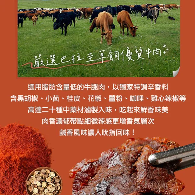 【愛上美味】吮指鮮香牛肉乾3包(120g±10%/包 微辣)