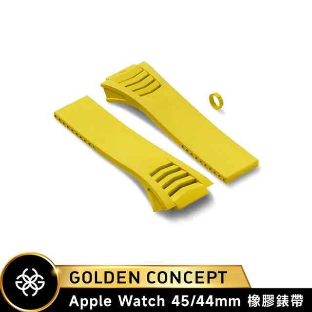【Golden Concept】Apple Watch 44/45mm 橡膠錶帶 WS-RS45 黃色