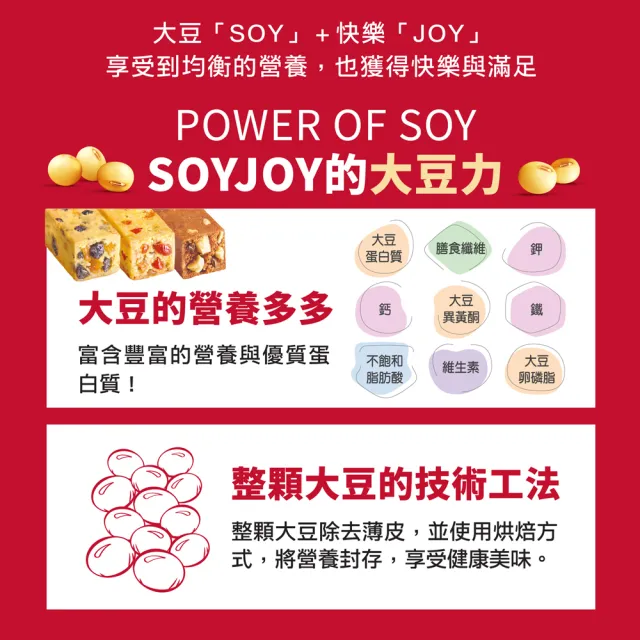 【SOYJOY】大豆水果營養棒-蘋果口味(1盒12入-膳食纖維 無添加麵粉 不含膽固醇 能量補充)