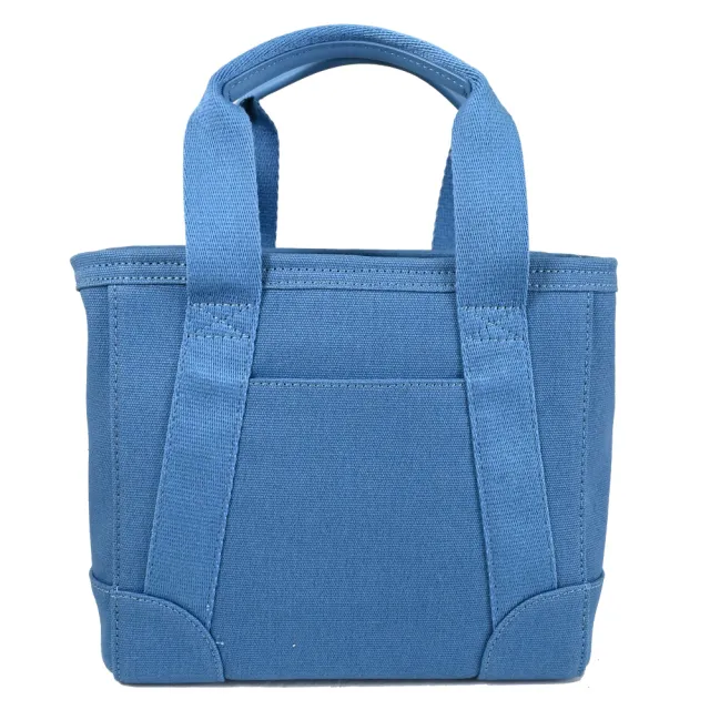 【KENZO】經典品牌LOGO帆布寬背帶手提包斜背包托特包兩用包(天藍)