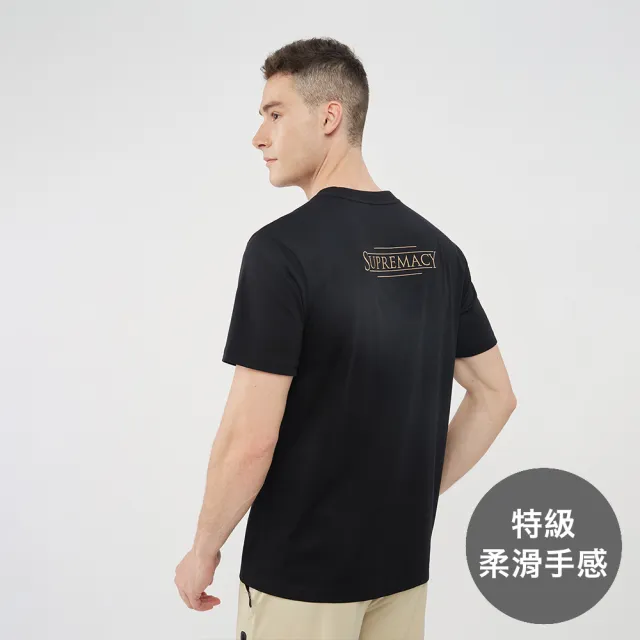 【GIORDANO 佐丹奴】男裝立體英文奢華棉TEE(多色任選)