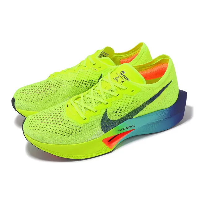 【NIKE 耐吉】競速跑鞋 ZoomX Vaporfly Next% 3 男鞋 綠 藍 碳板 推進 運動鞋(DV4129-700)