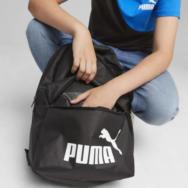 【PUMA】後背包 童包 小包 運動包 書包 旅行包 登山包 黑 07994301