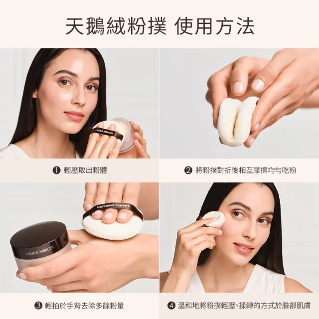 【LAURA MERCIER 蘿拉蜜思】天鵝絨粉撲(冠軍蜜粉專用蜜粉撲 大粉撲)