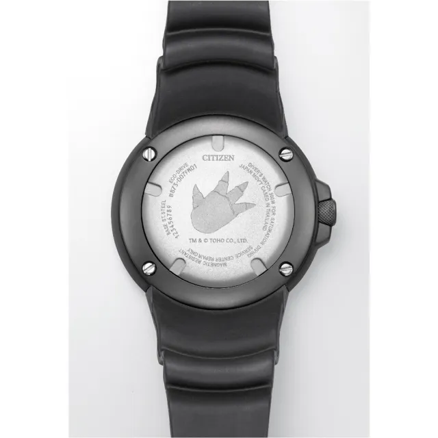 【CITIZEN 星辰】Promaster 限量哥吉拉紅蓮聯名款光動能300米潛水錶-紅x黑/48.2mm情人節 禮物(BJ8059-03Z)
