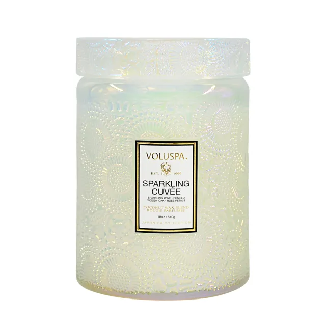 【VOLUSPA】香氛蠟燭-日式庭園系列 浮雕玻璃罐 18oz/510g 多款任選(多款任選 平行輸入)