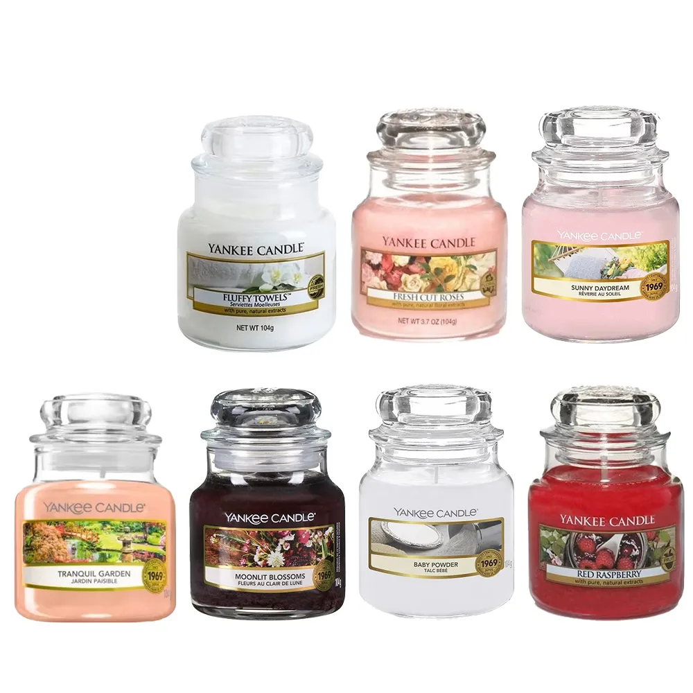 【YANKEE CANDLE】香氛蠟燭 104g(多款任選/平行輸入/蓬鬆毛巾/裁剪玫瑰/美夢成真/嬰兒爽身粉)