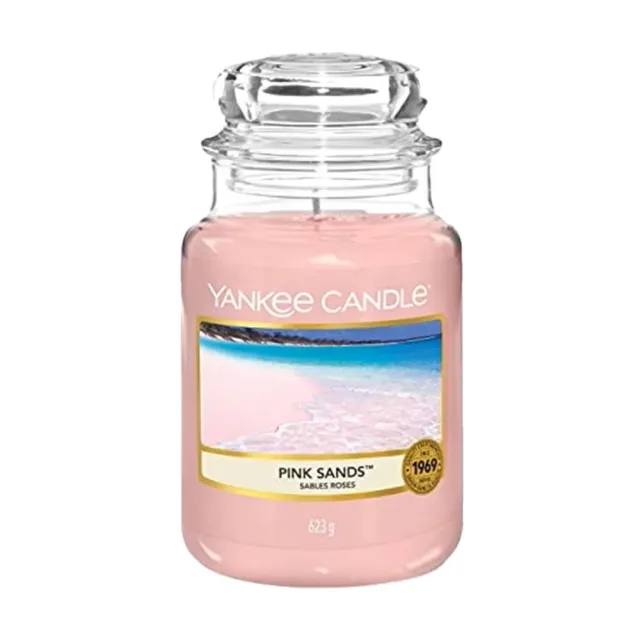 【YANKEE CANDLE】香氛蠟燭 623g(多款任選/平行輸入/仲夏之夜/夜半茉莉/清爽棉/粉紅沙/櫻花香氛)