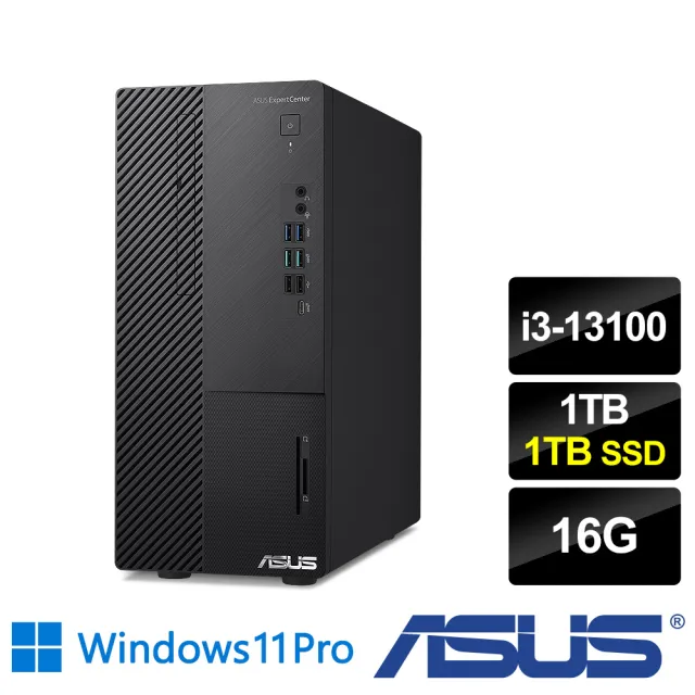 【ASUS 華碩】i3四核商用電腦(M700ME/i3-13100/16G/1TB HDD+1TB SSD/W11P)