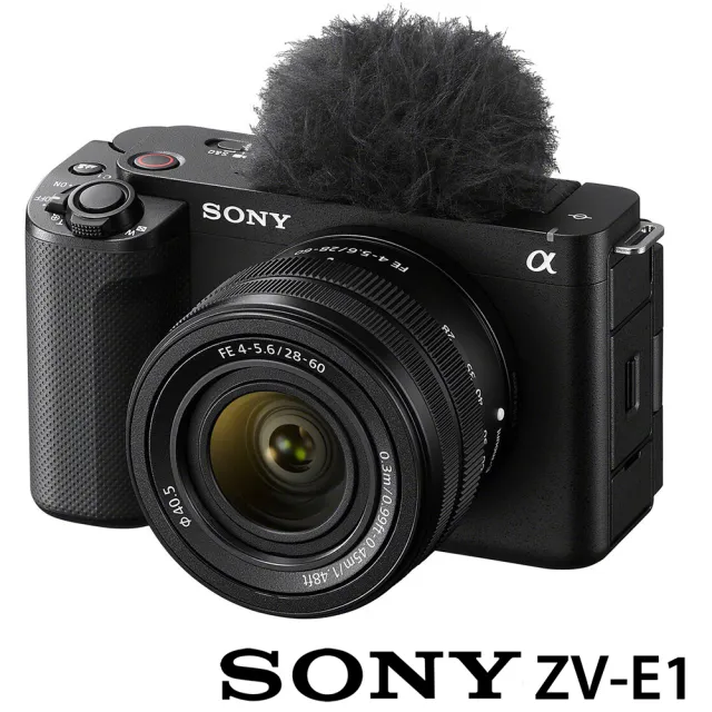 【SONY 索尼】ZV-E1L / ZV-E1 KIT 附 SEL2860 單鏡組(公司貨 Vlog Camera 全片幅無反微單眼相機)