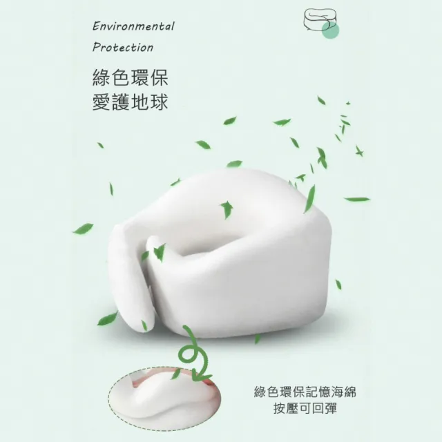 【Creator創意生活】記憶棉旅行頸枕 慢性回彈記憶棉 支撐力強 可收納(雙11 旅行頸枕 旅行U型枕 送收納袋)