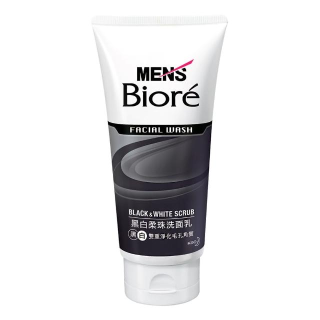 【Biore 蜜妮】男性專用柔珠洗面乳 100g(黑白柔珠/深層柔珠)