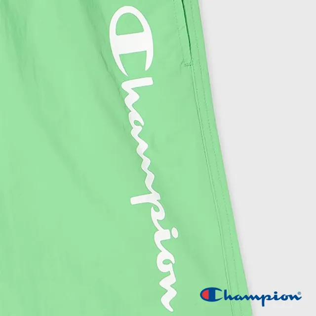 【Champion】官方直營-經典草寫LOGO印花速乾海灘褲-男(綠色)