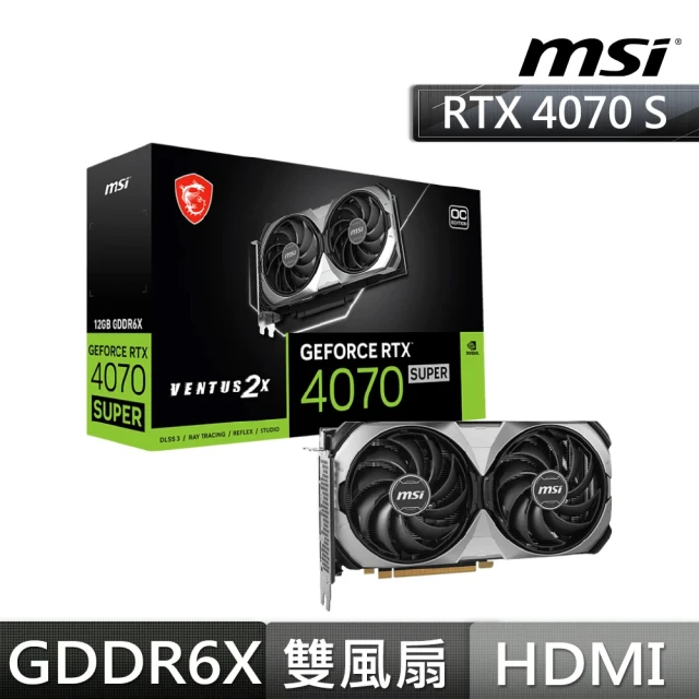 MSI 微星 曜越 750W GOLD Toughpower+微星☆GeForce RTX 4070 SUPER 12G VENTUS 2X OC(組合4-1)