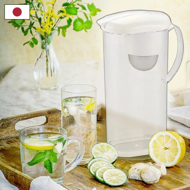 石丸合成樹脂 日本製大容量耐熱冷水壺/泡茶壺 2.0L 附不鏽鋼濾網(冷泡茶 果乾水 檸檬水 一年四季使用)