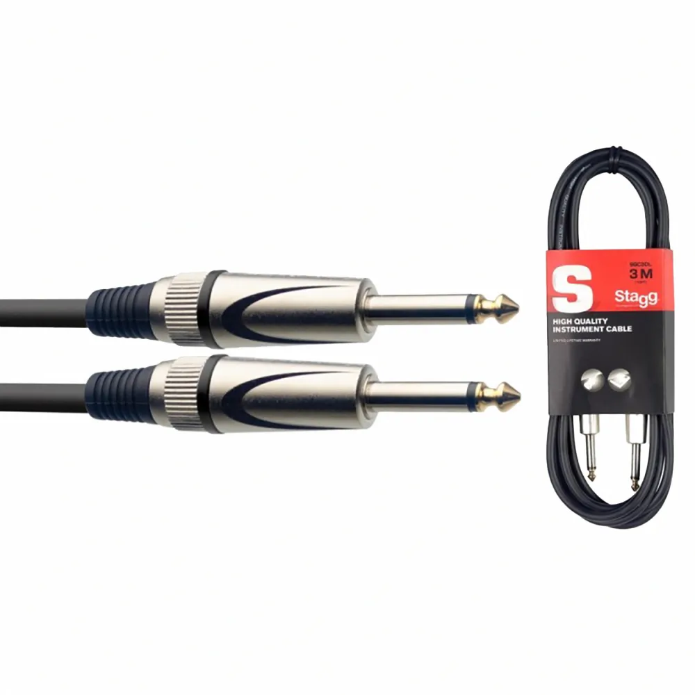 【STAGG 史提格】SGC3DL S系列 3M 防撞樂器導線(公司貨保證)