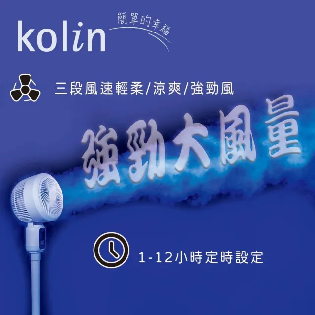 【Kolin 歌林】AI智能時代語音遙控循環扇KFC-XK4582(上下/左右/3D擺頭)
