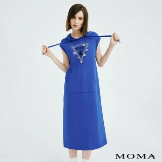 【MOMA】休閒感連帽洋裝(兩色)