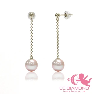【CC Diamond】天然紫羅蘭珍珠耳環(日本純銀配件)