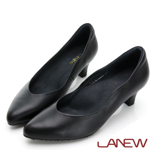 ORIN 質感造型飾釦真皮尖頭高跟鞋(黑色)優惠推薦