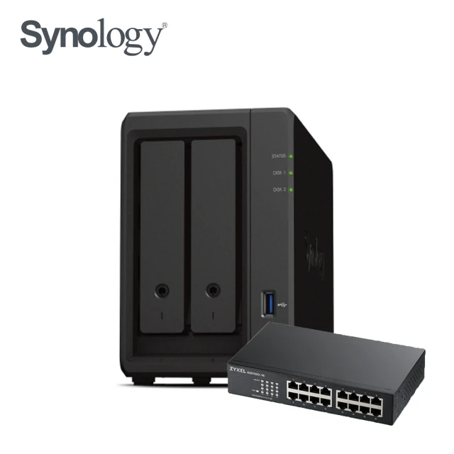 Synology 群暉科技 搭 16埠 網路交換器 ★ DVA1622 深度智慧影像監控系統