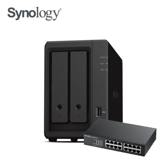 【Synology 群暉科技】搭 16埠 網路交換器 ★ DVA1622 深度智慧影像監控系統