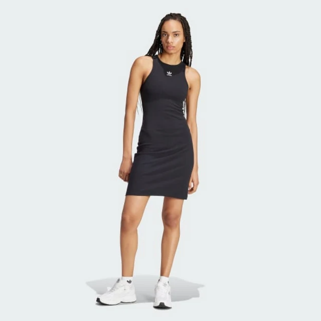 adidas 愛迪達 運動服 洋裝 女上衣 短袖 RIB TANK DRESS(IT9881)