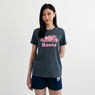 【Roots】Roots女裝- COOPER BEAVER 短袖T恤(暗藍色)