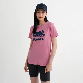 【Roots】Roots女裝- COOPER BEAVER 短袖T恤(粉紅色)