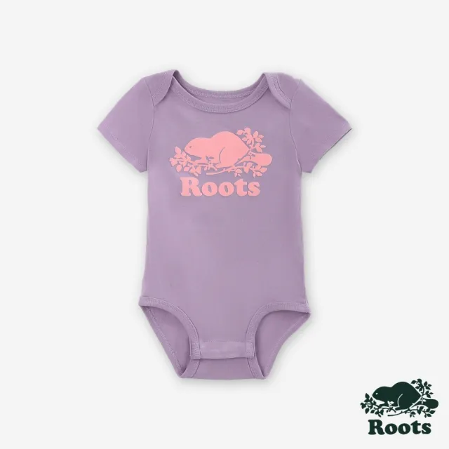 【Roots】Roots 嬰兒-COOPER BEAVER 包屁衣(紫色)
