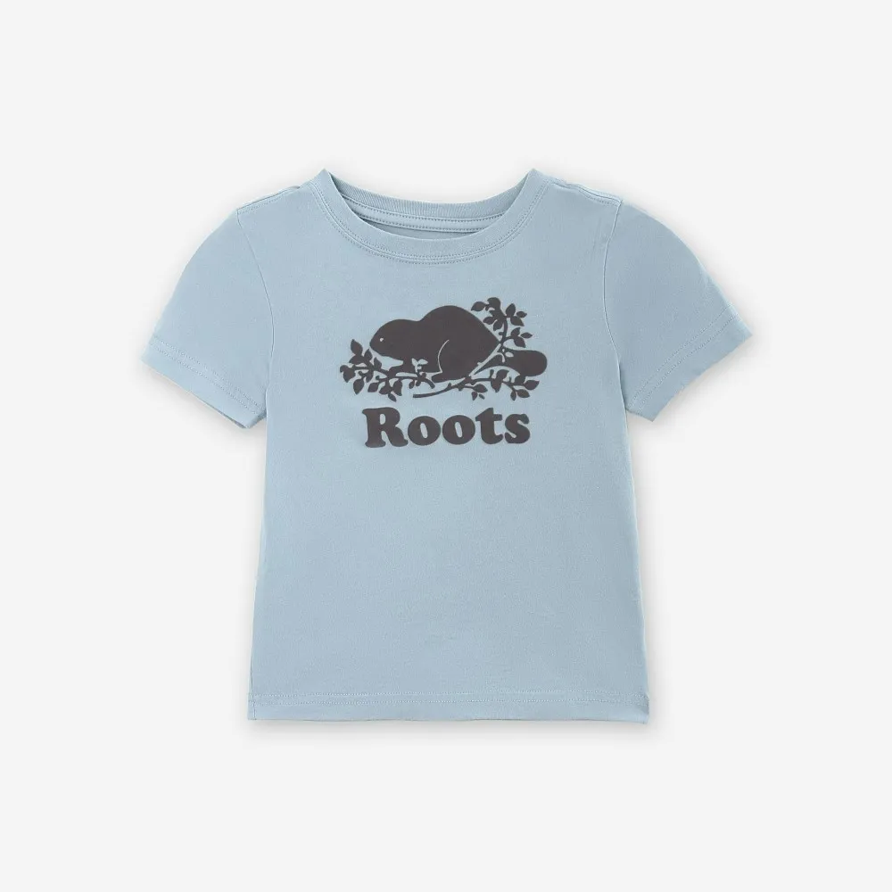 【Roots】Roots 小童-COOPER BEAVER 短袖T恤(藍色)