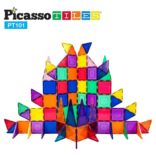 【PicassoTiles】PicassoTiles磁力積木101片(在玩樂中學習 畢卡索 聖誕禮物)