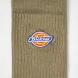 【Dickies】男女款黑紫咖色經典三色刺繡Logo中筒襪（三雙入）｜DK012354J56