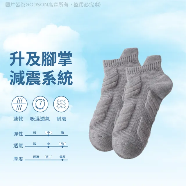 【GODSON】專業減震防滑專業運動襪 加厚襪子 籃球 運動專用(吸汗透氣 加厚耐磨 中筒運動襪)