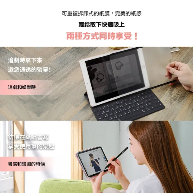 【NovaPlus】Apple iPad 日本原料神繪師系列磁吸式類紙膜(日本原材肯特紙/可拆卸式磁吸貼合設計)