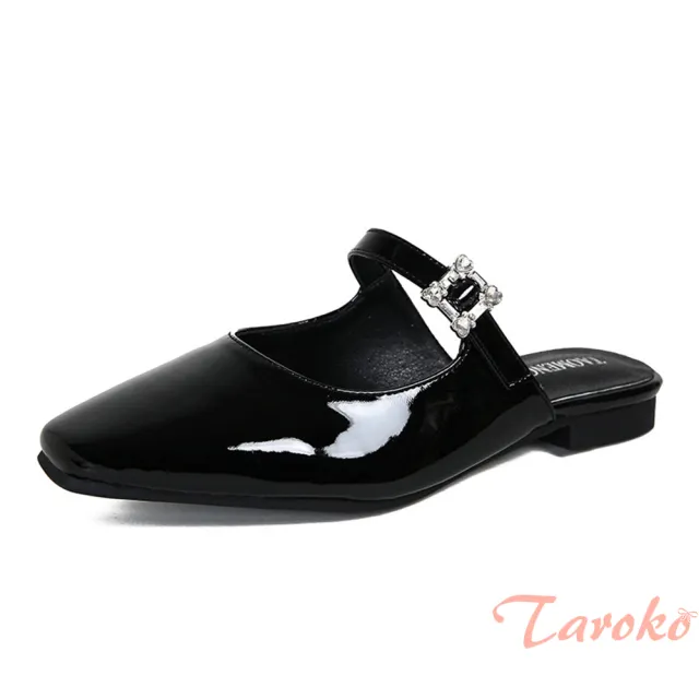 【Taroko】法式方頭一字帶大小碼包頭半拖鞋(3色可選)