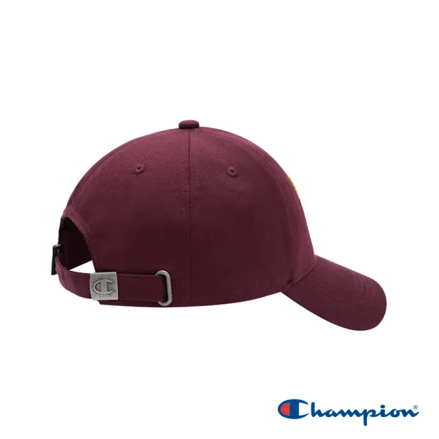 【Champion】官方直營-貼布繡LOGO標棒球帽(深紅色)