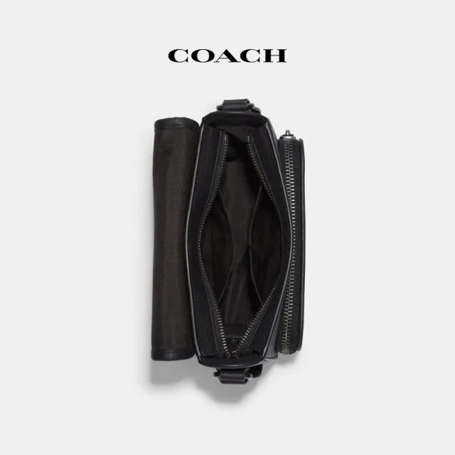 【COACH蔻馳官方直營】SULLIVAN經典Logo斜背手袋-青銅色硬體黑色炭黑色(C9870)