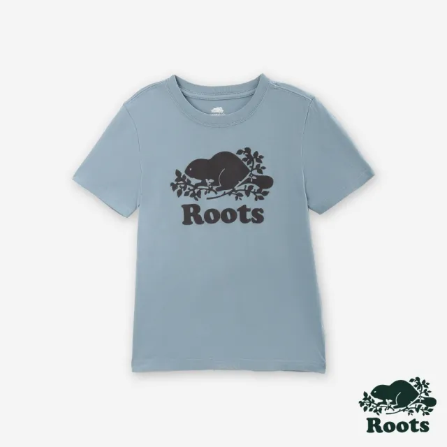 【Roots】Roots 大童-COOPER BEAVER 短袖T恤(藍色)