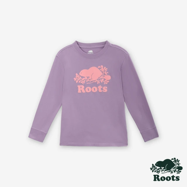 Roots Roots 大童-COOPER 長袖T恤(粉紅色