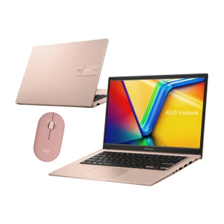 【ASUS】無線滑鼠組★14吋13代i7輕薄16G筆電-蜜誘金(VivoBook X1404VA/i7-1355U/16G/1TB SSD/W11)